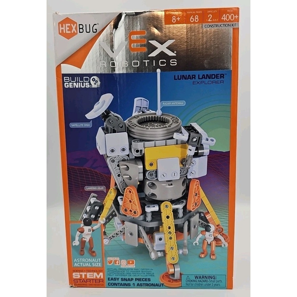 HEXBUG VEX Robotics Lunar Lander Explorer STEM Construction Kit 400+ Pcs NEW